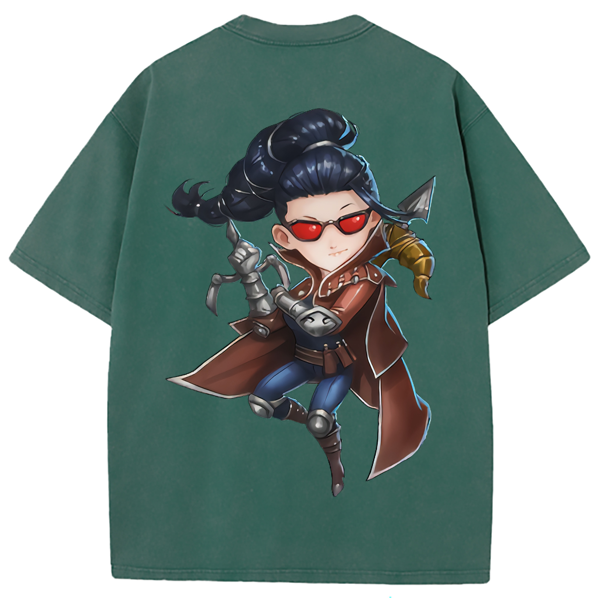 （画像用） リーグ・オブ・レジェンド League of Legends LOL 綿100% ヴィンテージ風 半袖Tシャツ（背面プリント）